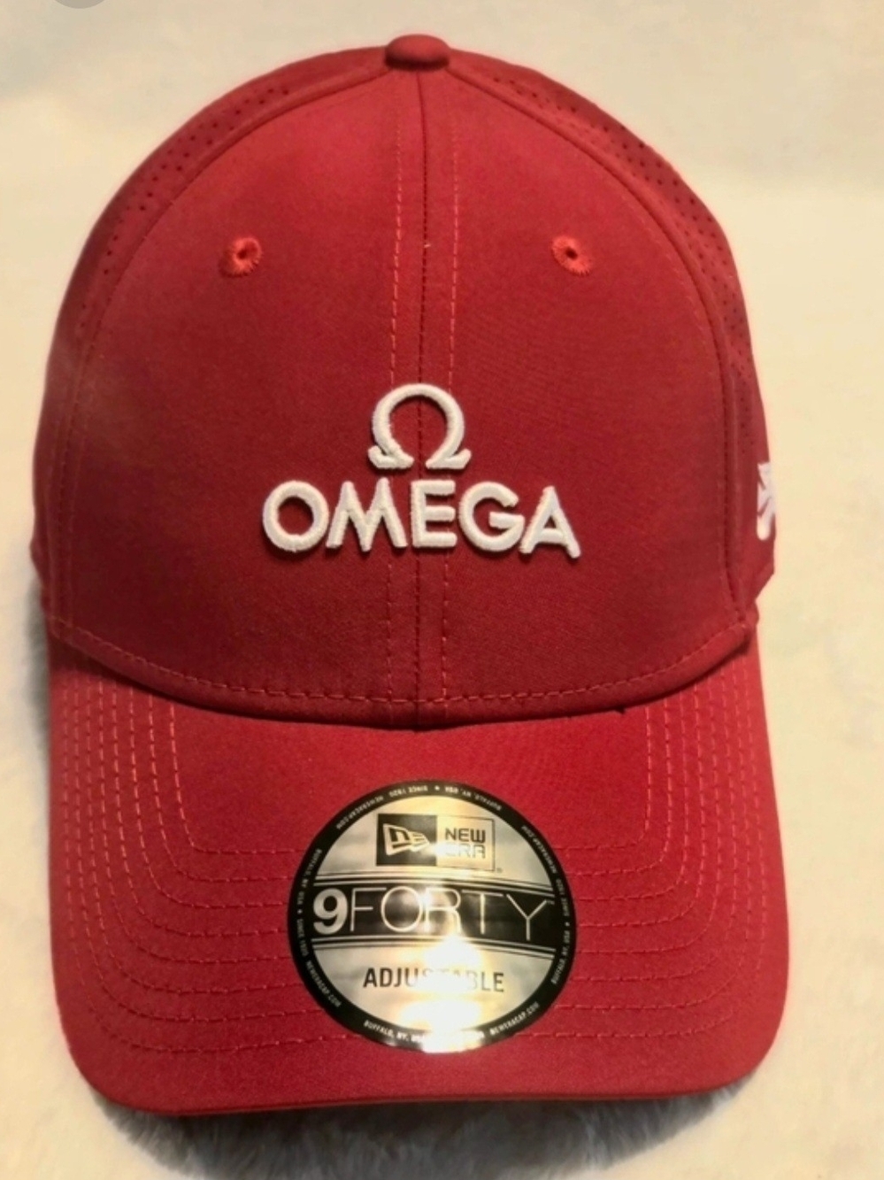 Omega Red Baseball Cap - Men's Adjustable Hat